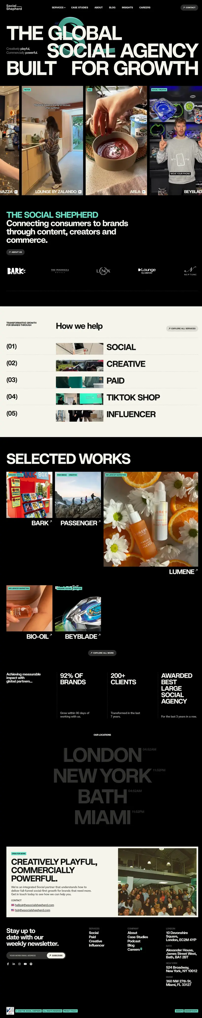 The Social Shepherd — Digital Agency Website project preview